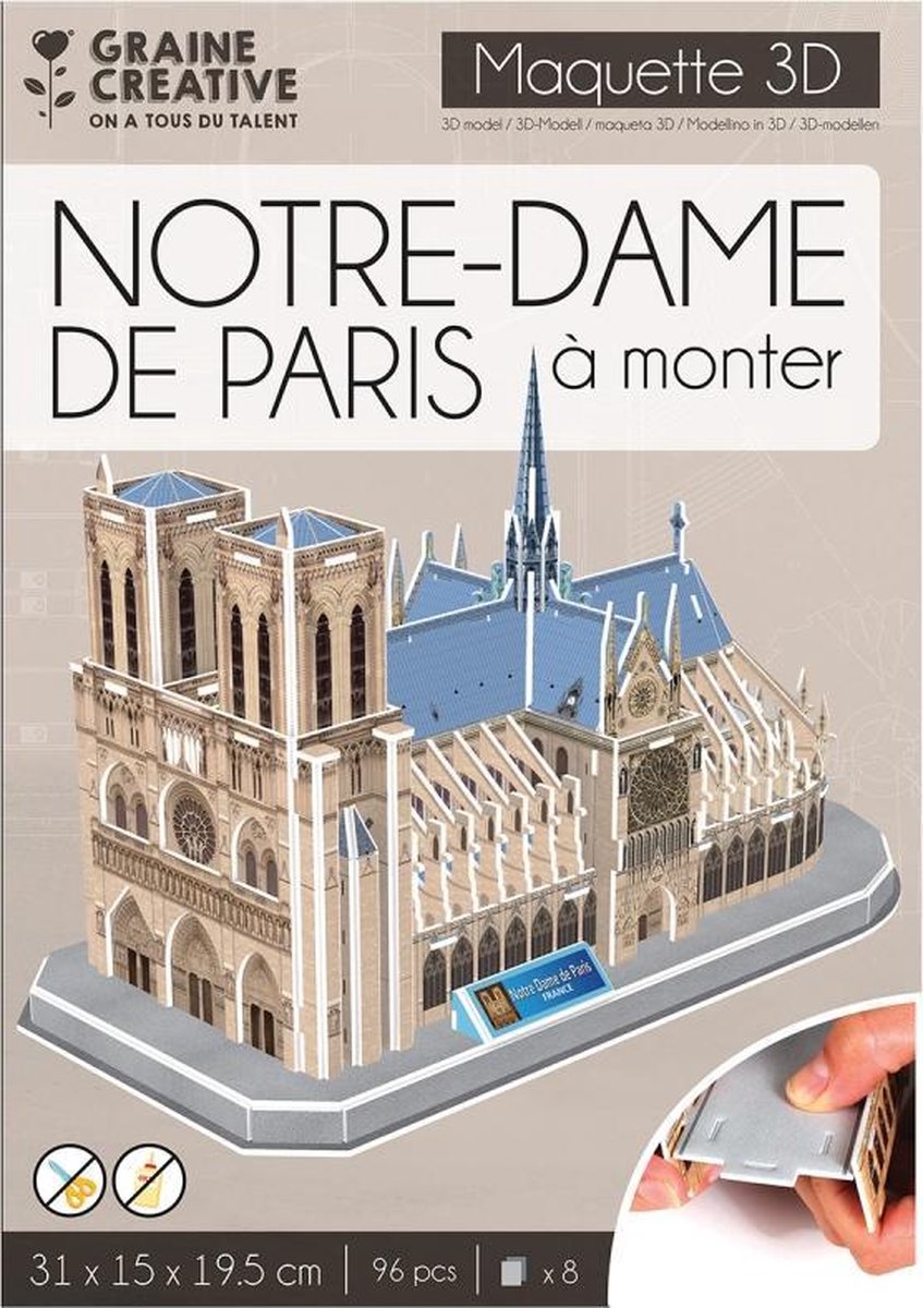 Puzzel 3D Maquette | Modelbouw 3D | Notre Dame Paris